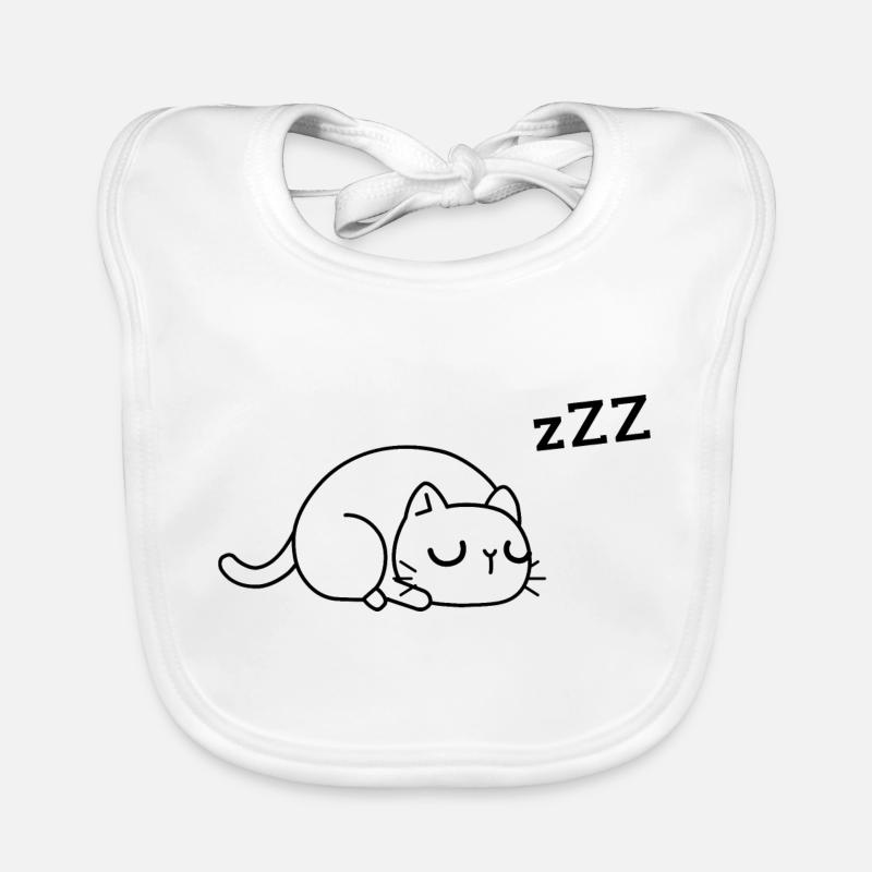müde Katze Baby Bio-Lätzchen