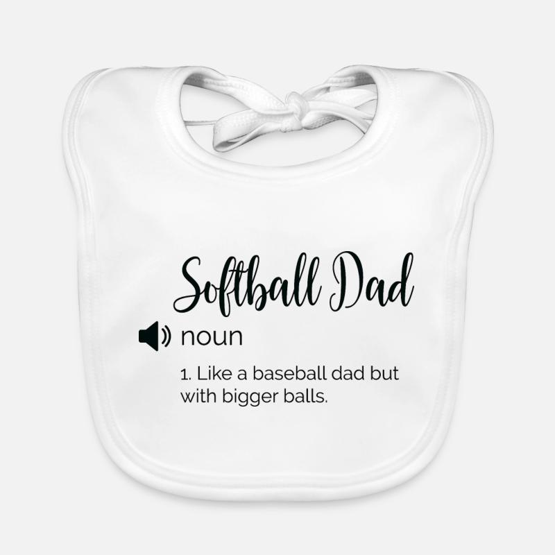 Drôle de définition Softball papa Bavoir bio Bébé