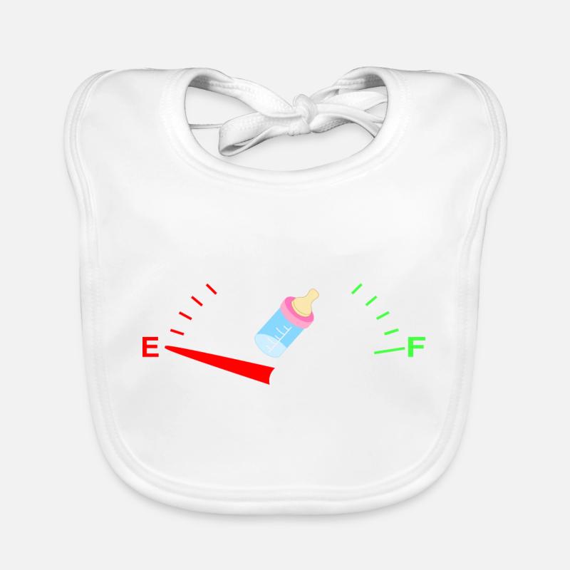 Baby bottle speedometer am empty Organic Baby Bibs