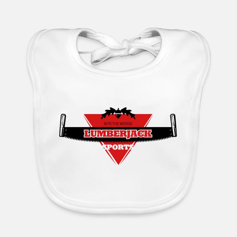 triangle du logo du bûcheron Bavoir bio Bébé