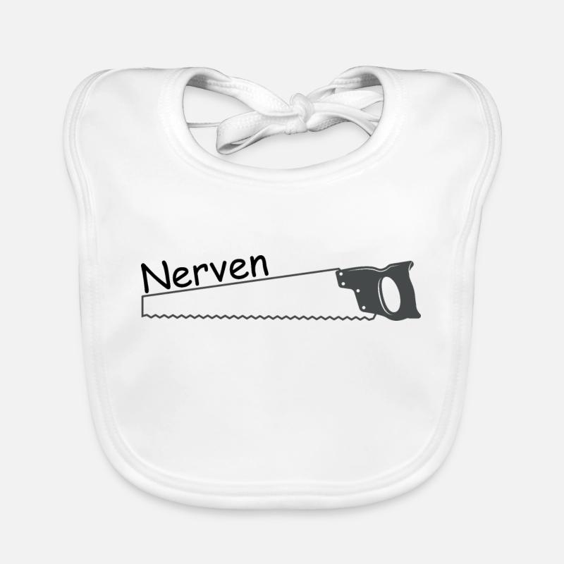 Nervensäge - Baby Bio-Lätzchen - Weiß