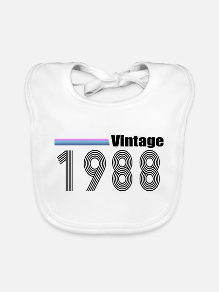 1988 - Organic Baby Bibs - white - Front