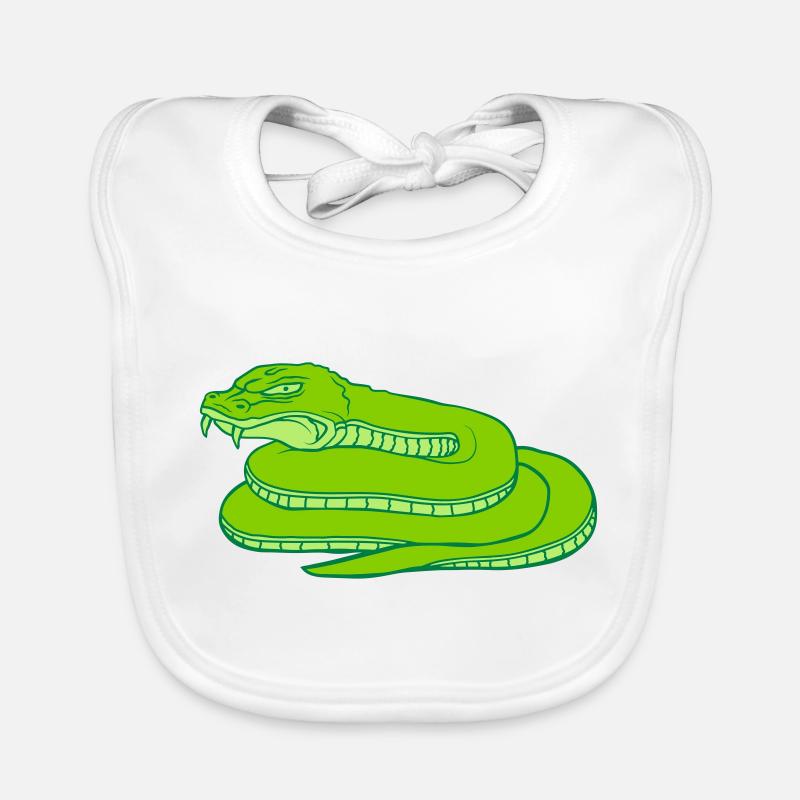 Conception de serpent dangereux maléfique Bavoir bio Bébé