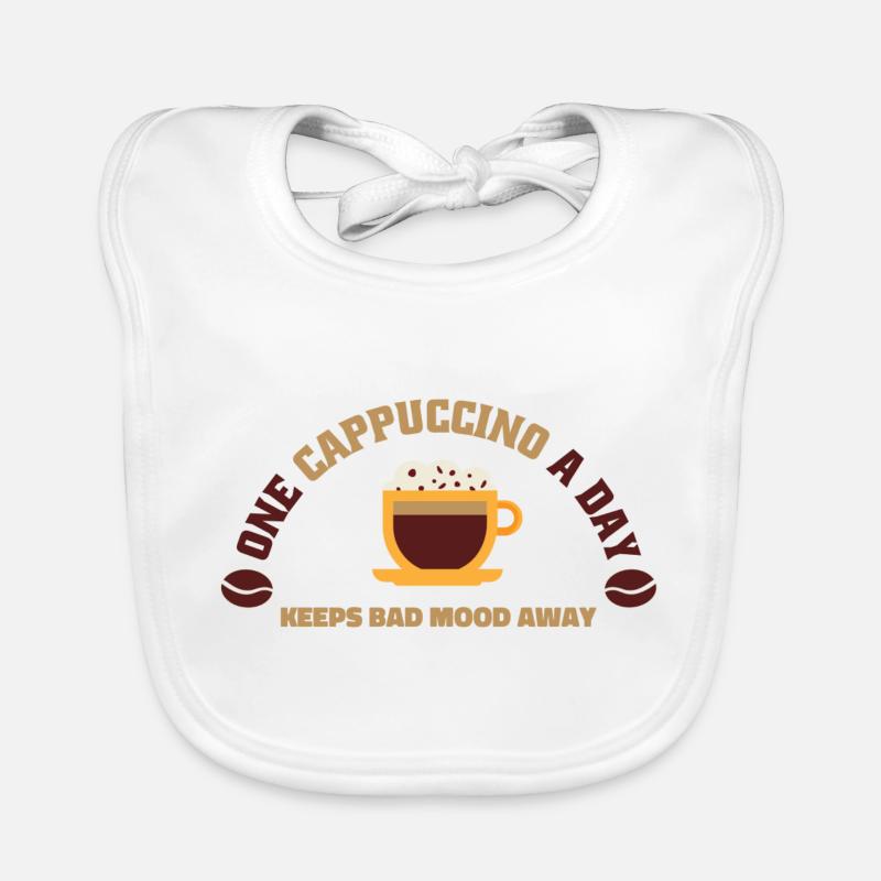 Cappuccino Lover - One Cappuccino A Day Organic Baby Bibs