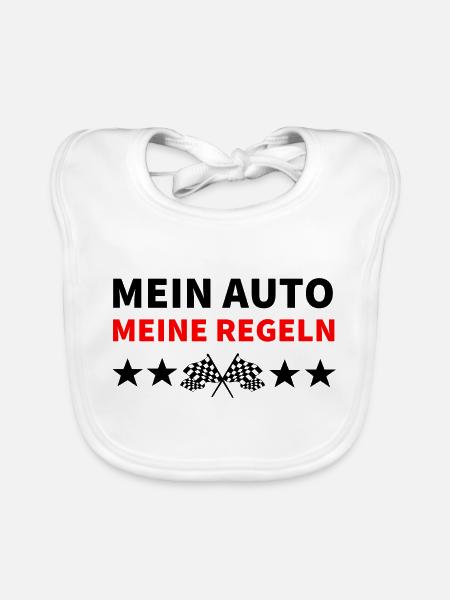 Auto - Baby Bio-Lätzchen - Weiß