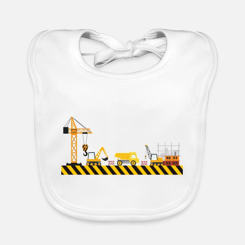 Construction work toy child Organic Baby Bibs