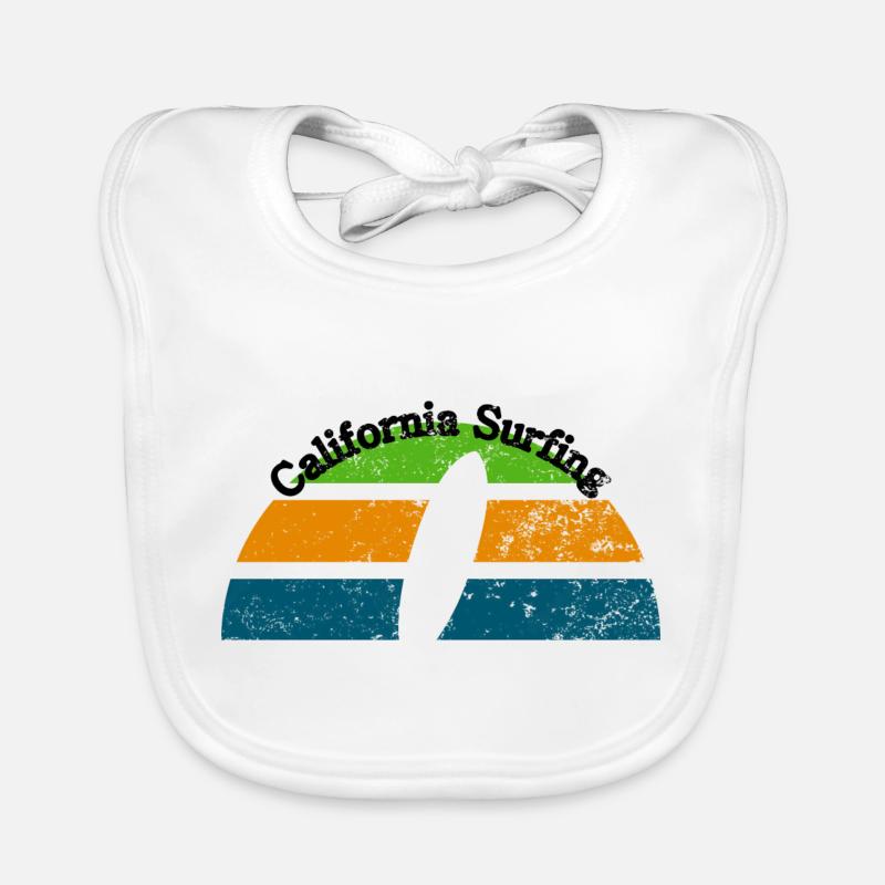 California surfing Design Organic Baby Bibs