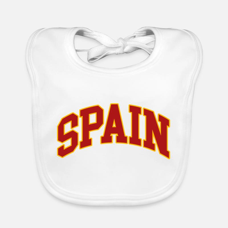 Espagne Espagne - Bavoir bio Bébé - blanc