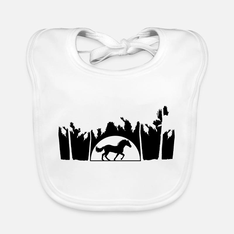 Beach Palm Sun Horse Organic Baby Bibs