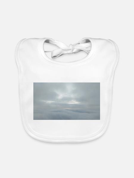 In den Wolken - Baby Bio-Lätzchen - Weiß - Vorne