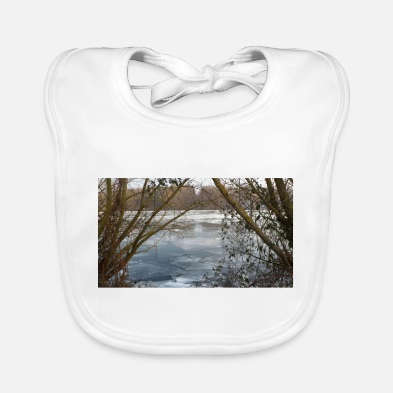 Winter am see mit eis Baby Bio-Lätzchen
