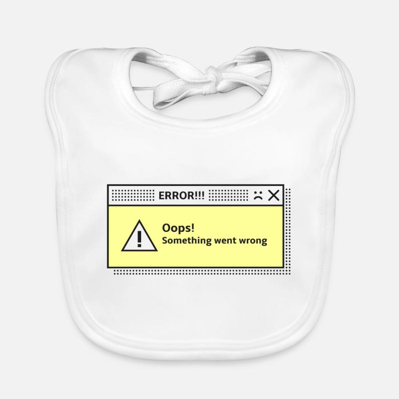 Warning Message System Dialog Error Computer Organic Baby Bibs
