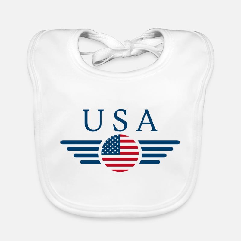 Drapeau des États-Unis Bavoir bio Bébé