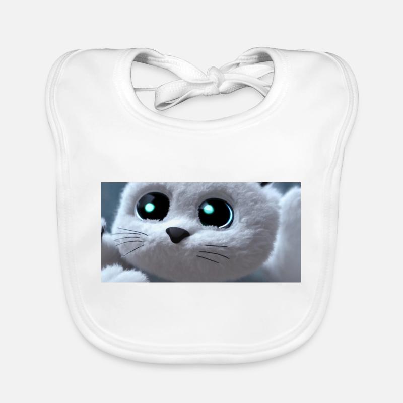Le chat vous regarde Bavoir bio Bébé