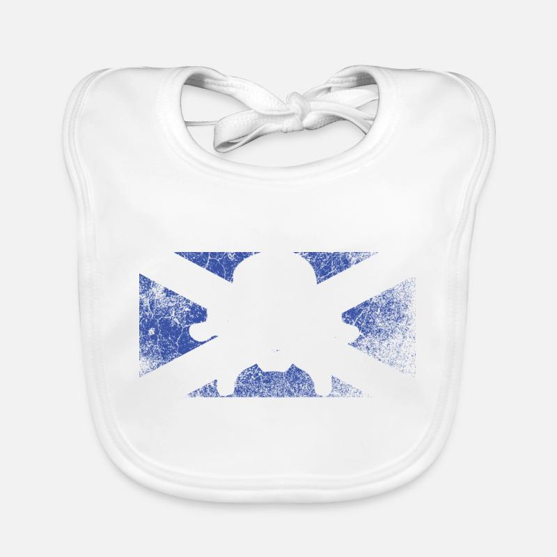 Drapeau crânien écossais vintage Bavoir bio Bébé