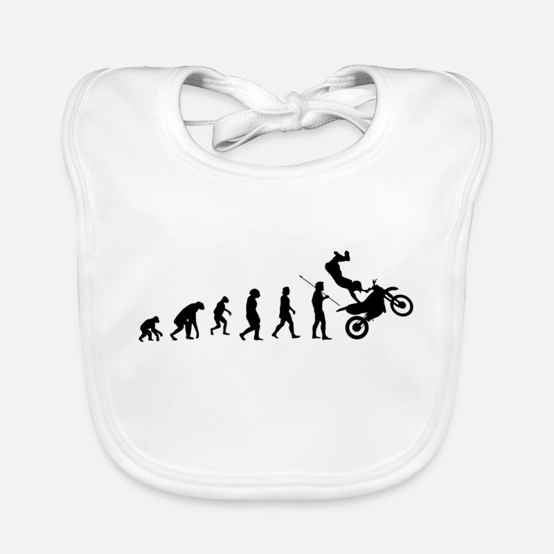 Motocross Evolution noir Bavoir bio Bébé