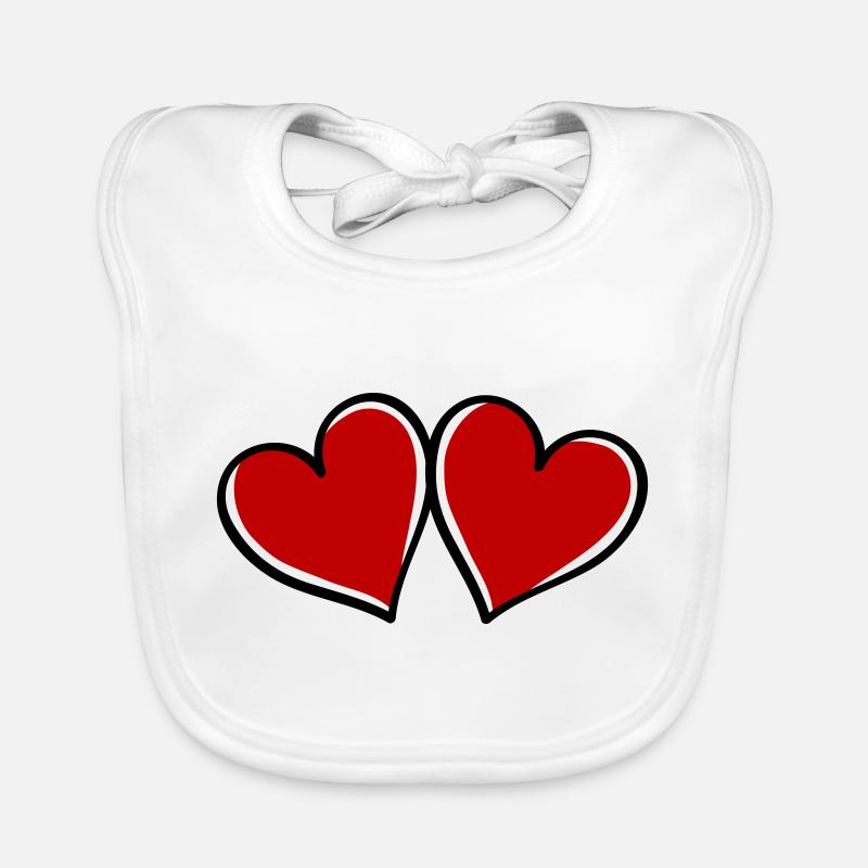 Cœurs d’amour Bavoir bio Bébé