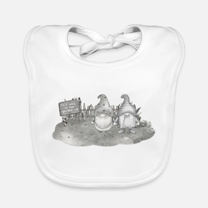 Gartenfreunde / Gartenzwerge Baby Bio-Lätzchen