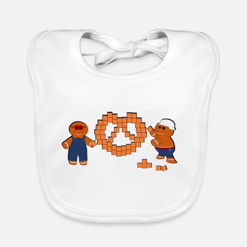Alsace BTP Bretzel - Bavoir bio Bébé - blanc