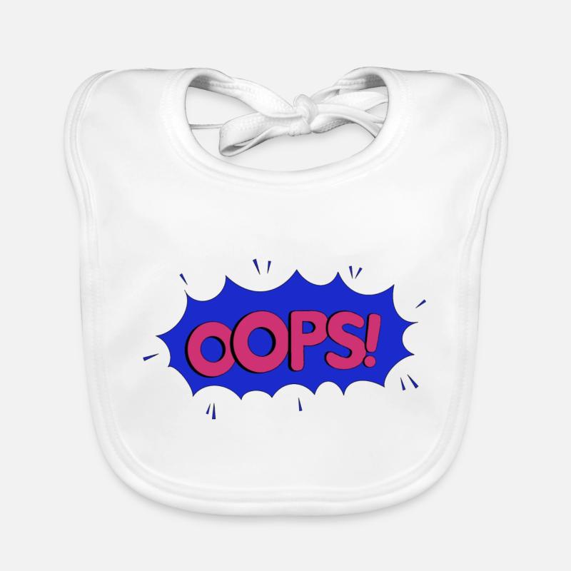 OOPS blue pink Baby Bio-Lätzchen