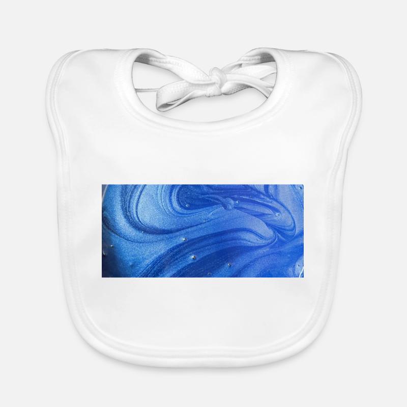 Farbeffekte Blau Perl Baby Bio-Lätzchen