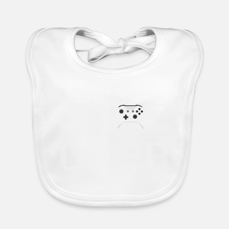 Game Over Controller White Baby Bio-Lätzchen