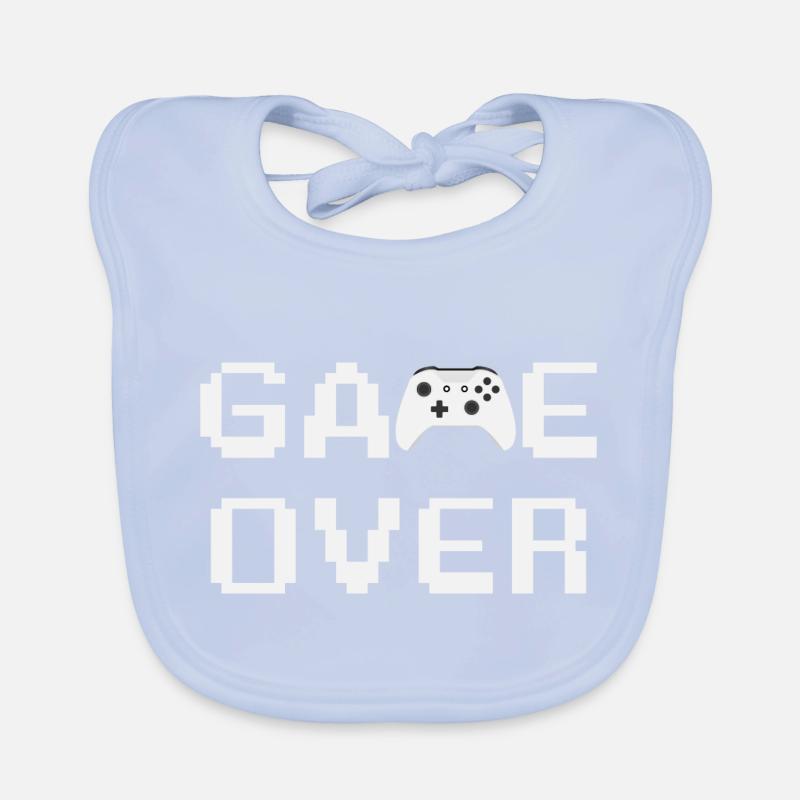 Game Over Controller White Baby Bio-Lätzchen