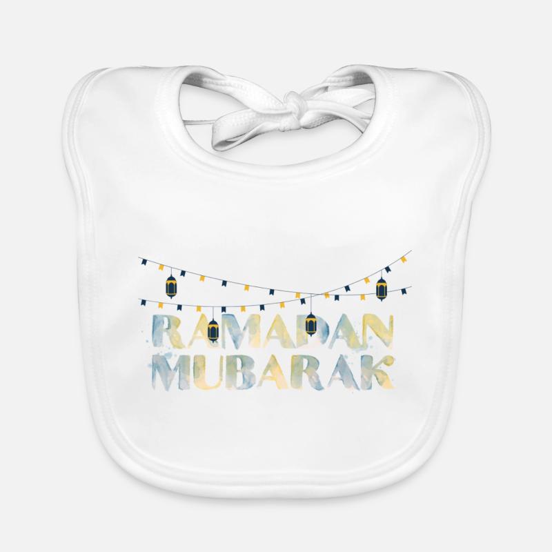 Ramadan Mubarak Fasting Islam Organic Baby Bibs