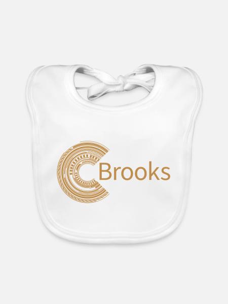 For Brooks - Organic Baby Bibs - white - Front