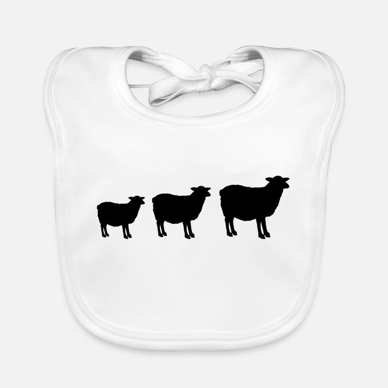 Famille de moutons Bavoir bio Bébé