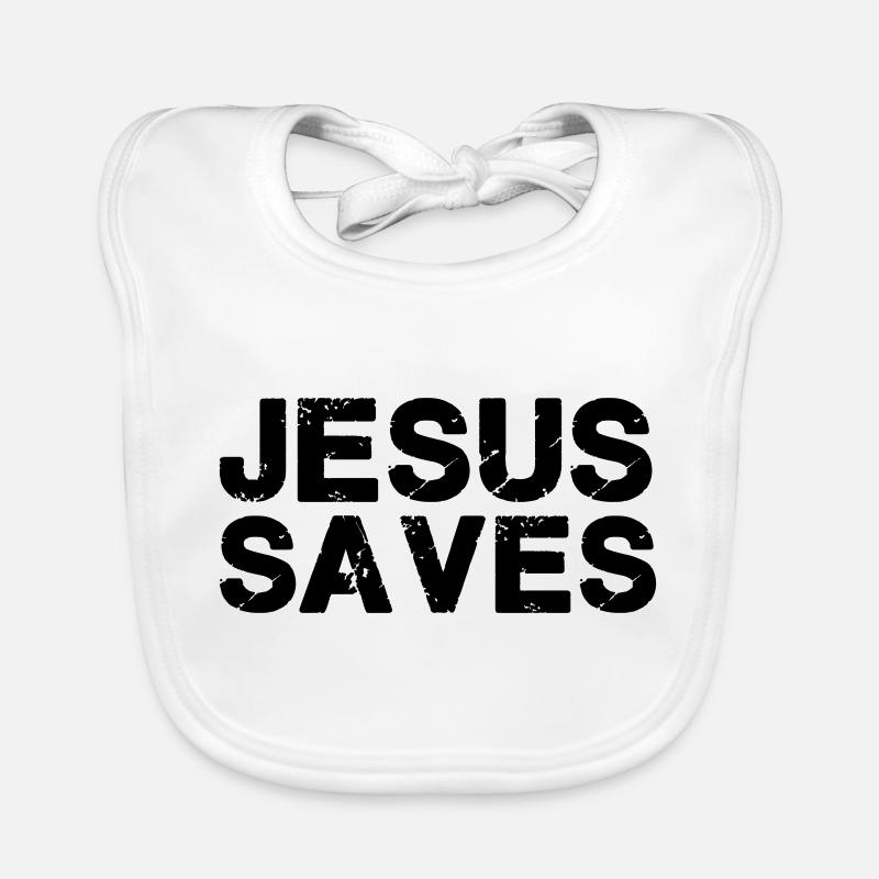 Jesus saves Organic Baby Bibs