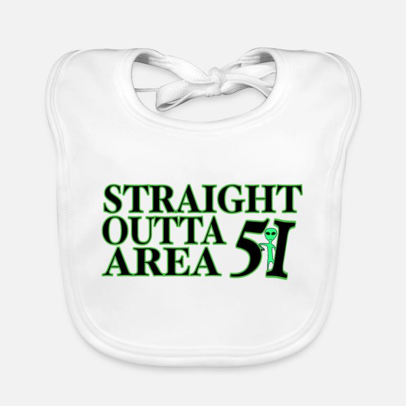 Zone Straight Outta 51 - Bavoir bio Bébé - blanc