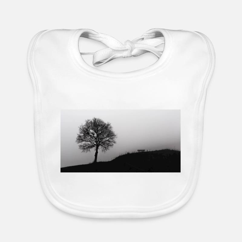 Le banc et l’arbre dans le brouillard Bavoir bio Bébé