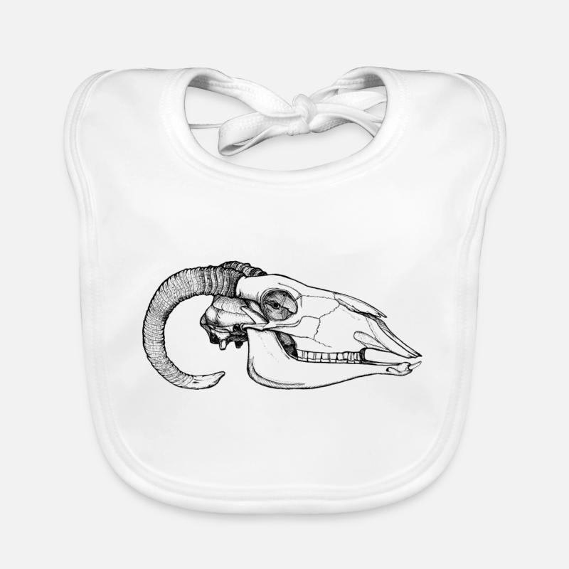 Widder-Schädel Baby Bio-Lätzchen