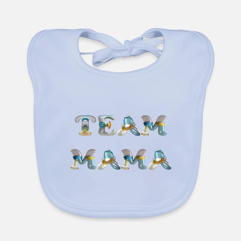Team Mama Pacifier Organic Baby Bibs