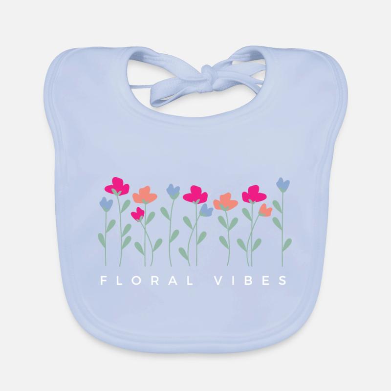 Floral vibes - idée cadeau Bavoir bio Bébé