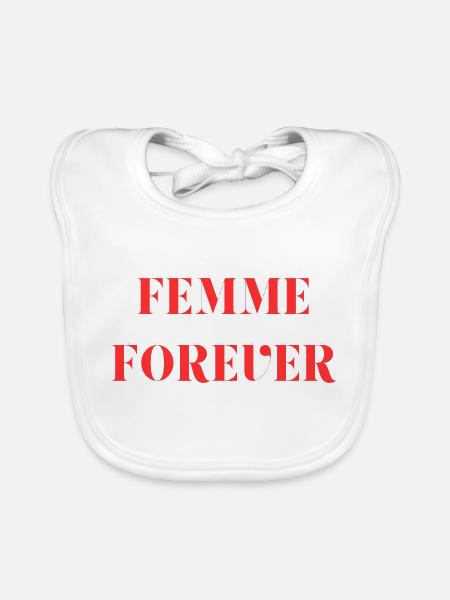 Woman forever - Organic Baby Bibs - white - Front