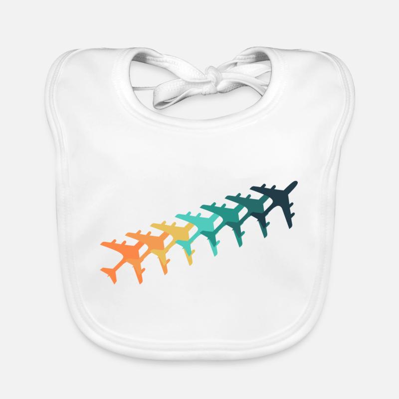 Avion rétro Bavoir bio Bébé