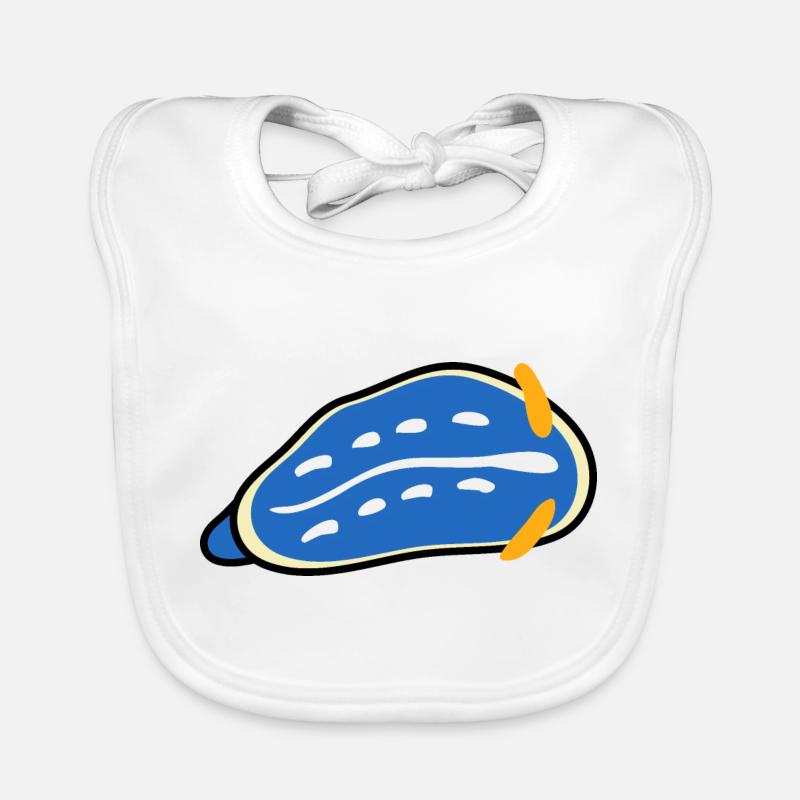 colorful sea animals nudibranch Organic Baby Bibs