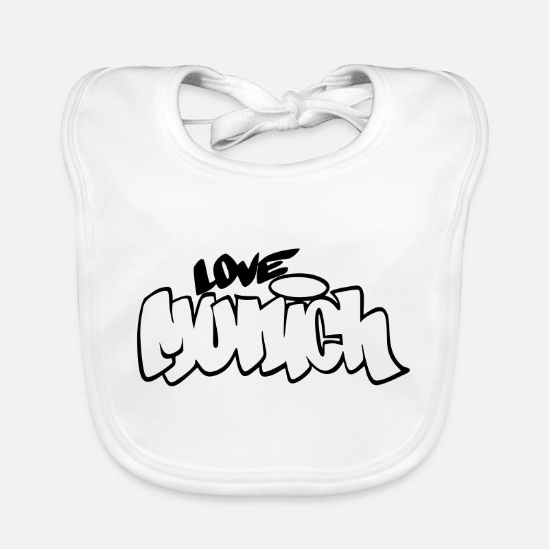 ❤️Love Munich Graffiti Style Baby Bio-Lätzchen