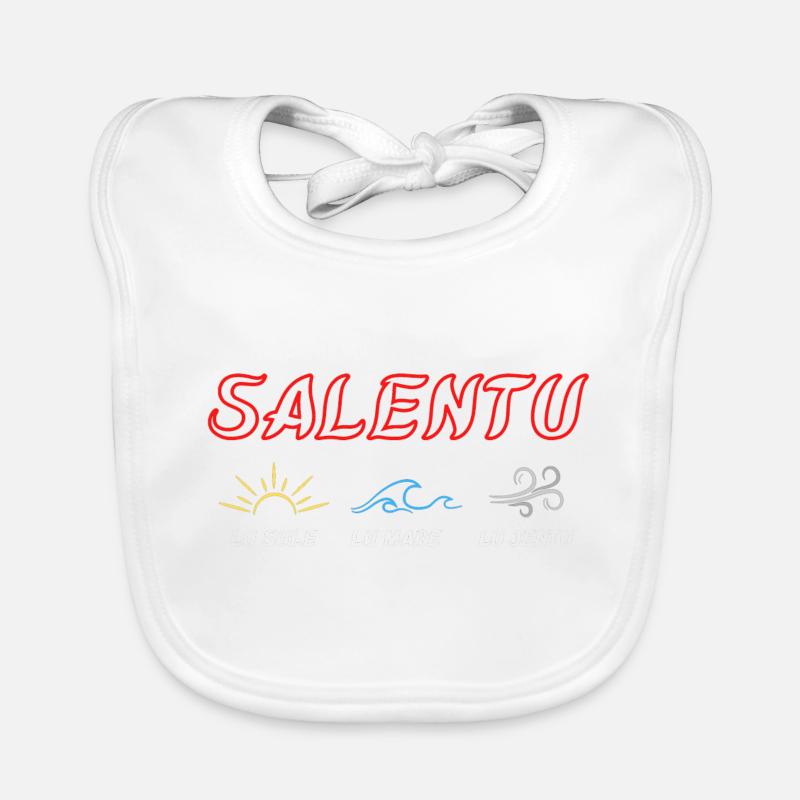 Salento 🩶💙💛 Bavaglino ecologico per neonato