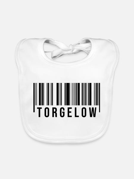 Torgelow Strichcode - Baby Bio-Lätzchen - Weiß - Vorne