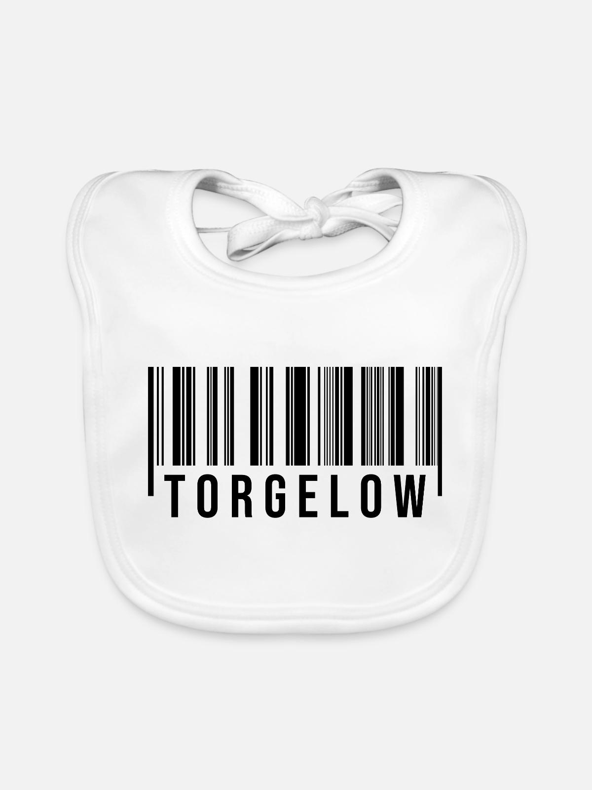 Torgelow Strichcode - Baby Bio-Lätzchen - Weiß - Vorne
