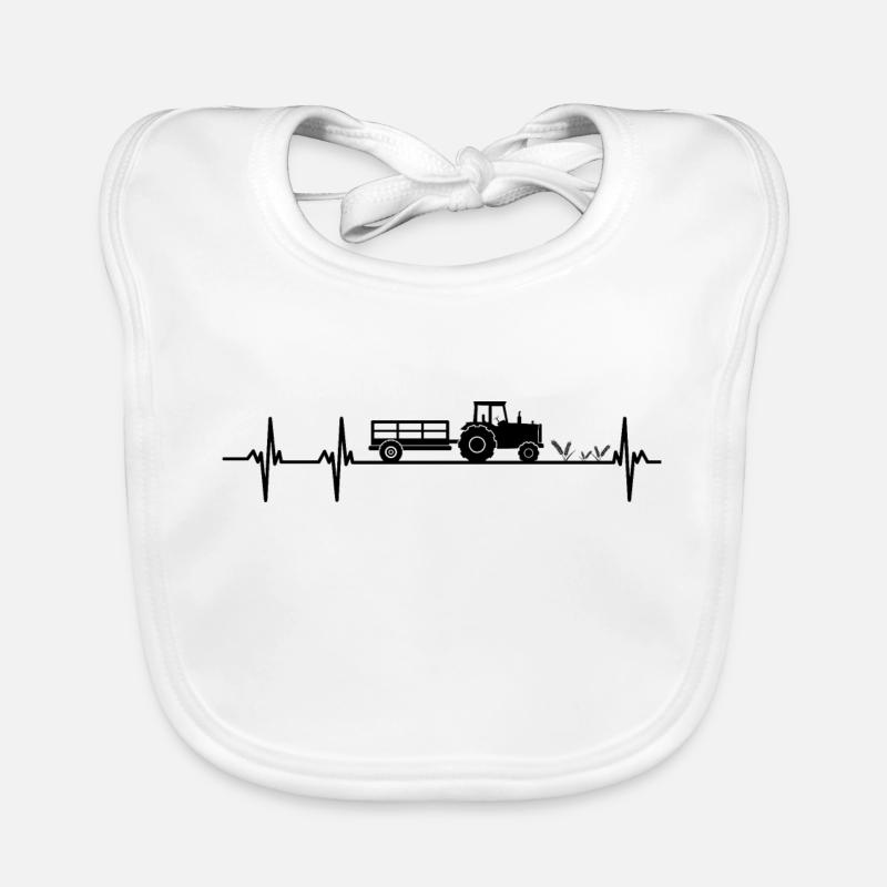 Traktor-Herzschlag Baby Bio-Lätzchen