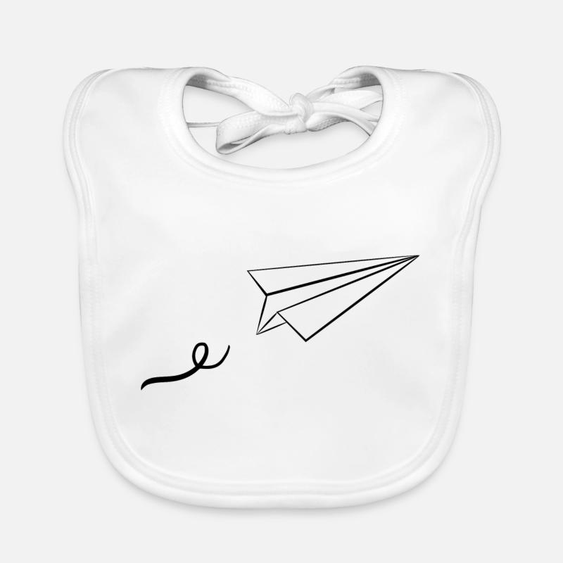 Avion en papier Bavoir bio Bébé