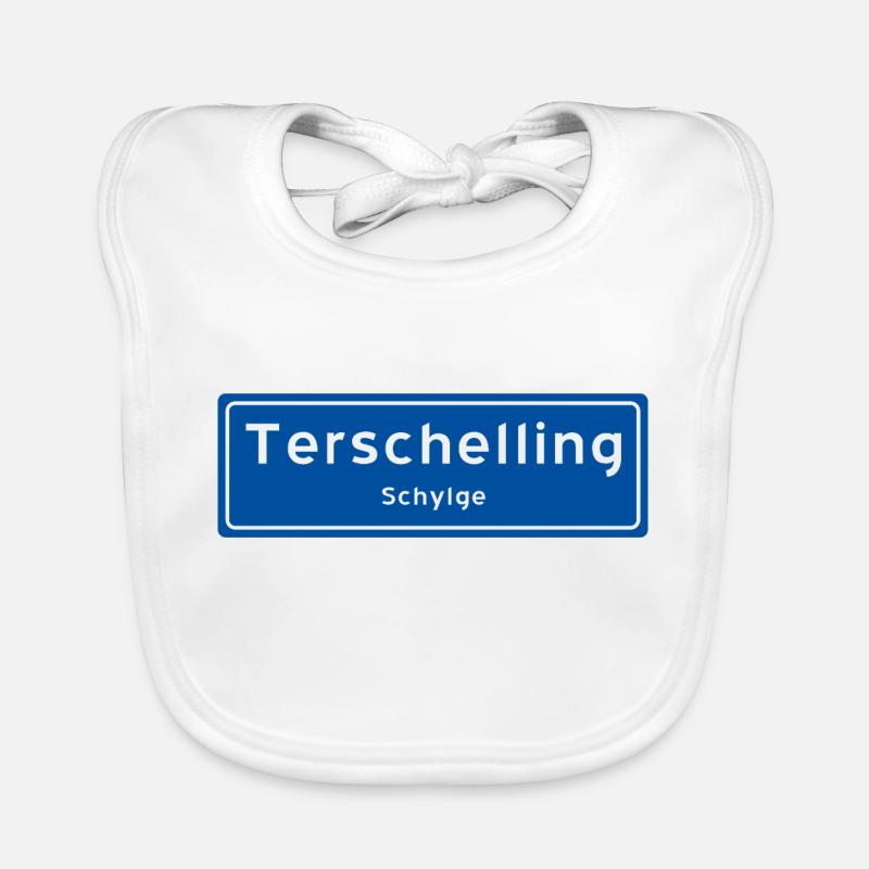 Terschelling Ortsschild Baby Bio-Lätzchen
