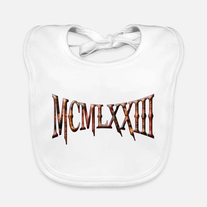 MCMLXXIII 1973 50th Birthday B-Day Birthday Gift Organic Baby Bibs