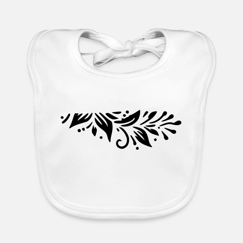 Décor de feuilles Bavoir bio Bébé