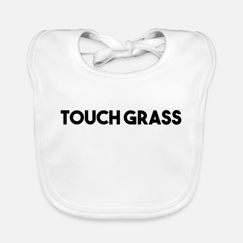 TOUCH GRASS Organic Baby Bibs