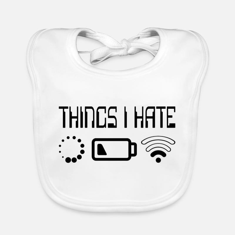 Things I Hate Programmer Outfit Gamer Fun Gift Organic Baby Bibs
